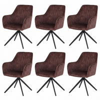 ESSZIMMERSTUHL Braun 6er-Set - Braun, Textil (57/85/60cm) - MCW