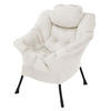 RELAXSESSEL Samt Creme - Creme, Metall (97/95/82cm) - ML-DESIGN