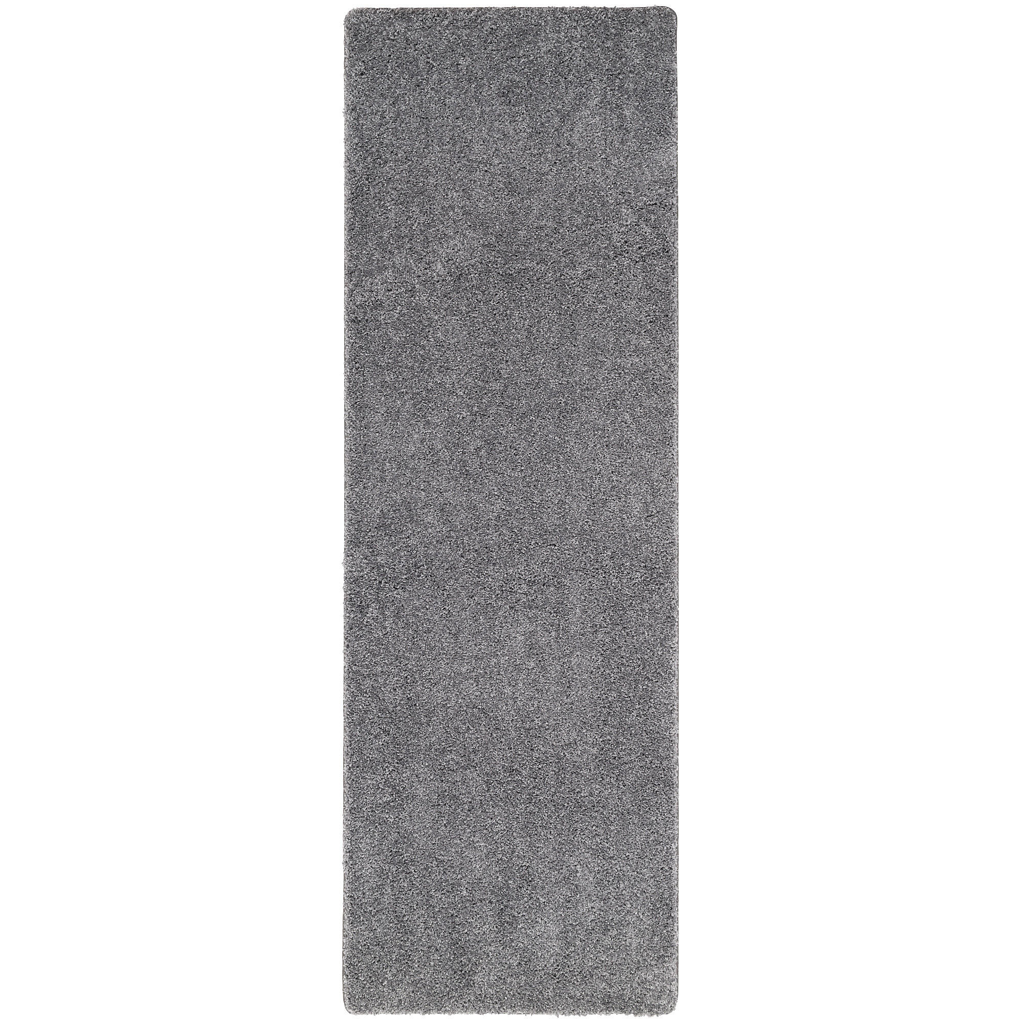 LUXUS HOCHFLOR LANGFLOR LÄUFER TEPPICH MILANO - Grau, Textil (80/320cm) - Snapstyle