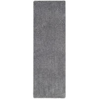 LUXUS HOCHFLOR LANGFLOR LÄUFER TEPPICH MILANO - Grau, Textil (80/400cm) - Snapstyle