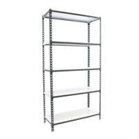 SCHWERLASTREGAL Big Metal Shark HxBxT 200 x 100 x 50 cm Fachlast 180 kg Anthrazit-Weiß - Anthrazit, Metall (100/200/50cm) - PROREGAL