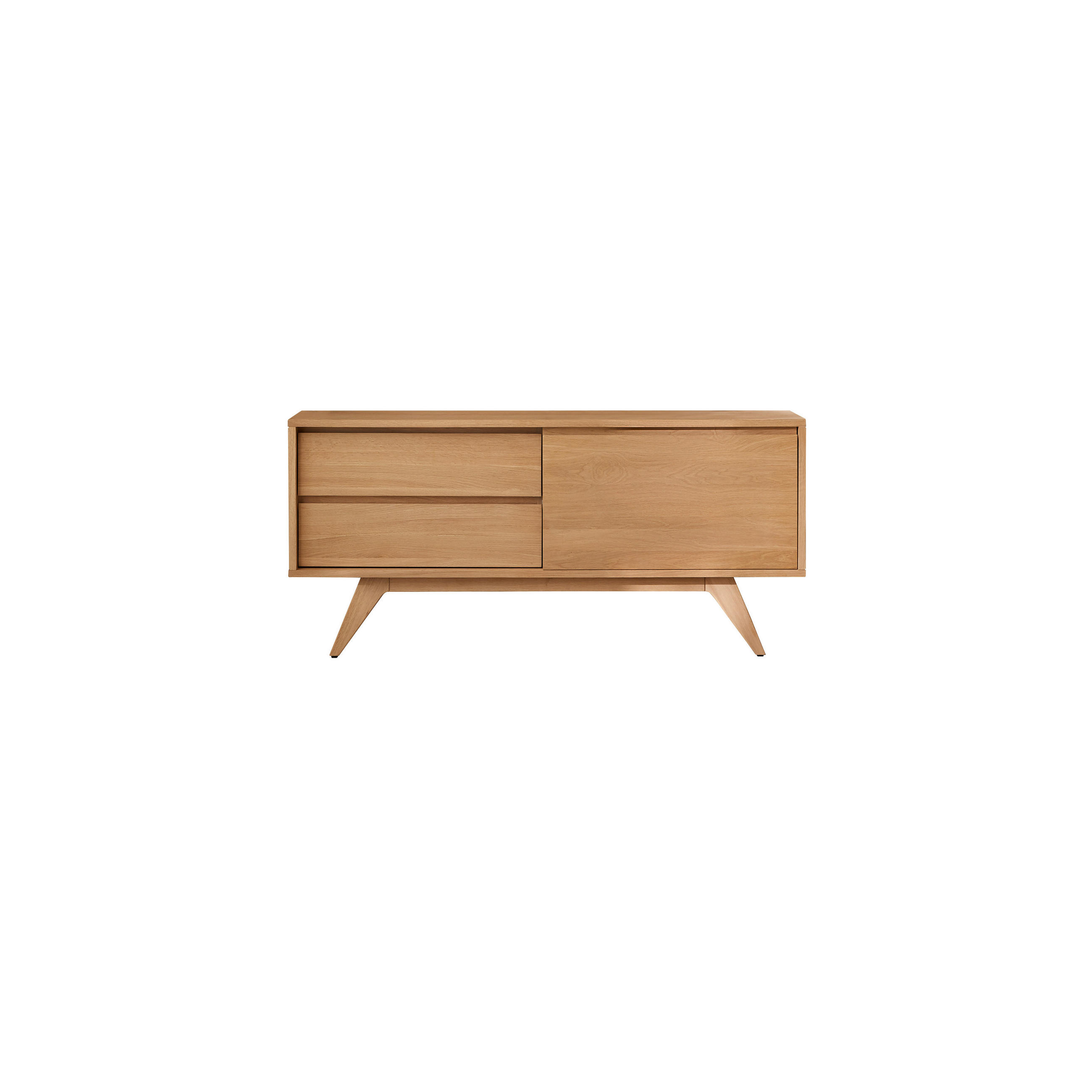 TV-SCHRANK Esmée Natur aus Eiche - Naturfarben, Holz (130/60/35cm) - Tikamoon