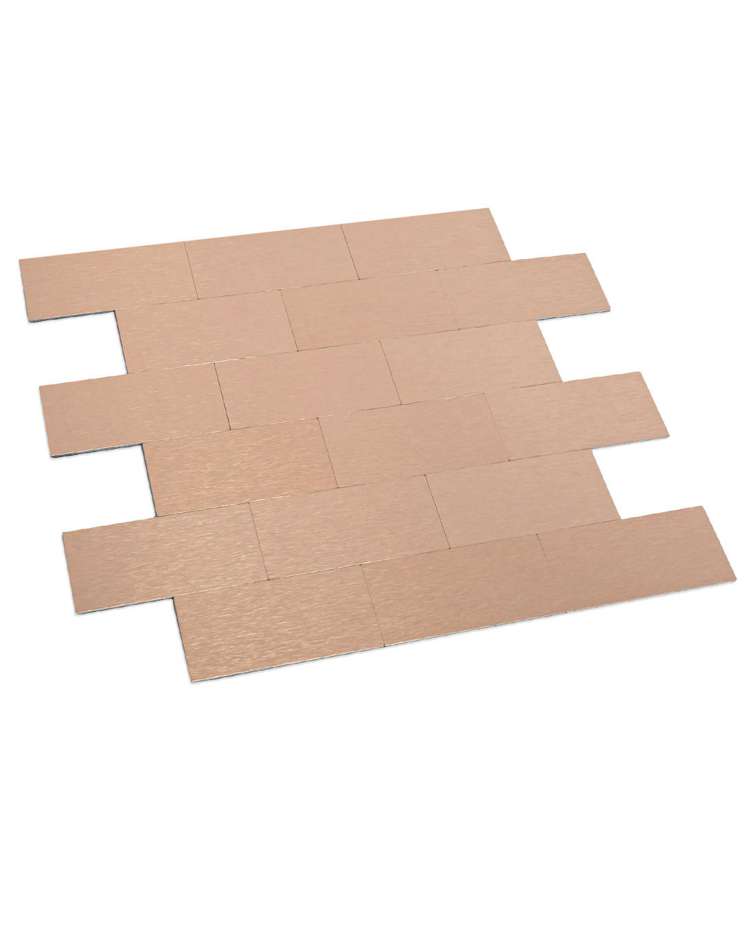 FLIESENAUFKLEBER 1 Stück 29,6 x 29,1 cm Selbstklebende Fliesen - Lime Rosa - Roségold/Goldfarben, Kunststoff (29.1/0.3/29.6cm) - Mazovia