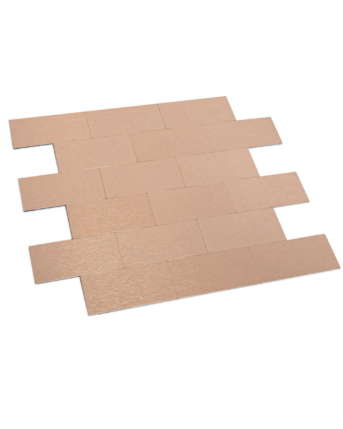 FLIESENAUFKLEBER 1 Stück 29,6 x 29,1 cm Selbstklebende Fliesen - Lime Rosa - Roségold/Goldfarben, Kunststoff (29.1/0.3/29.6cm) - Mazovia