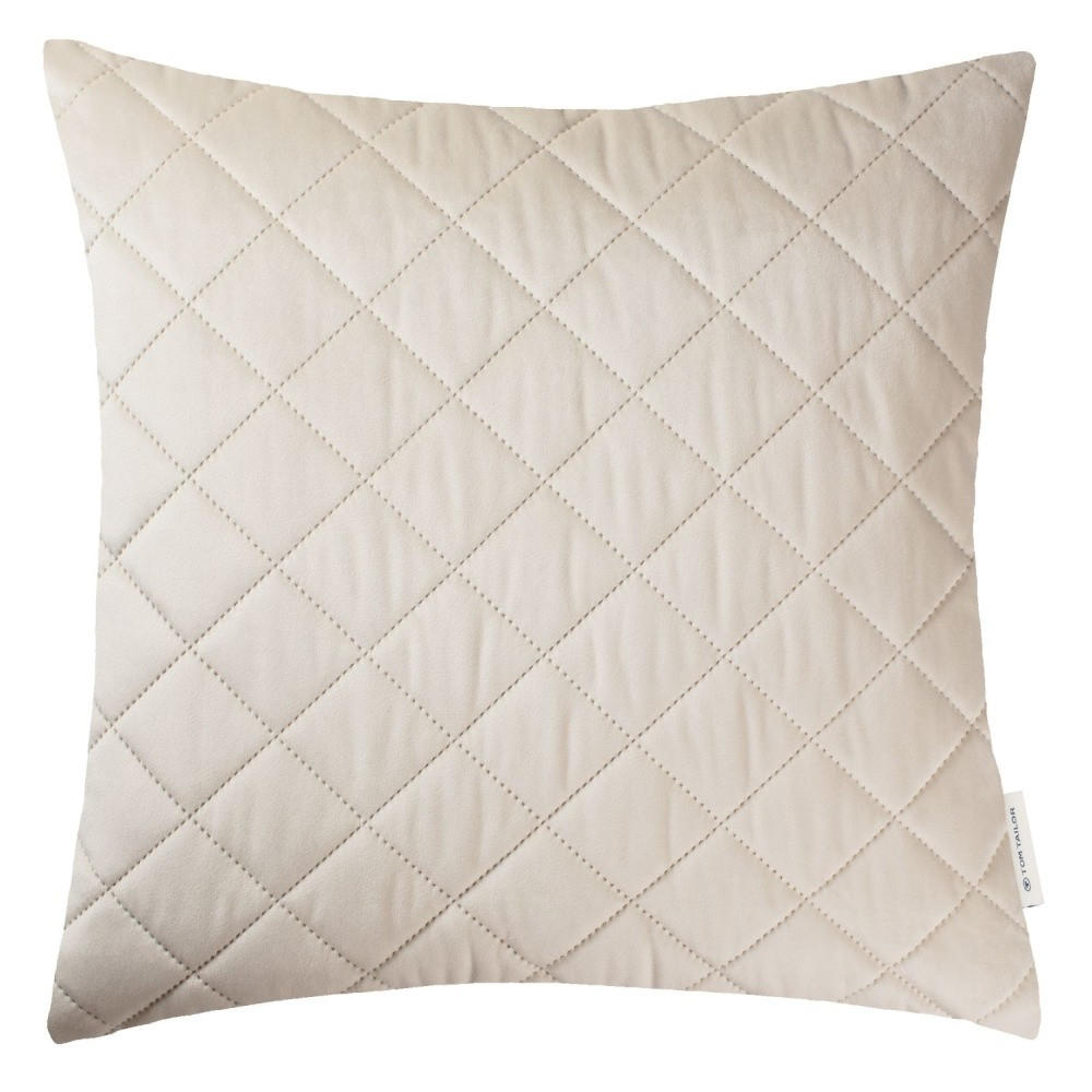 ZIERKISSENHÜLLE FrenchVelvet Quilt beige 45x45cm - Beige, Textil (45/45cm) - Tom Tailor