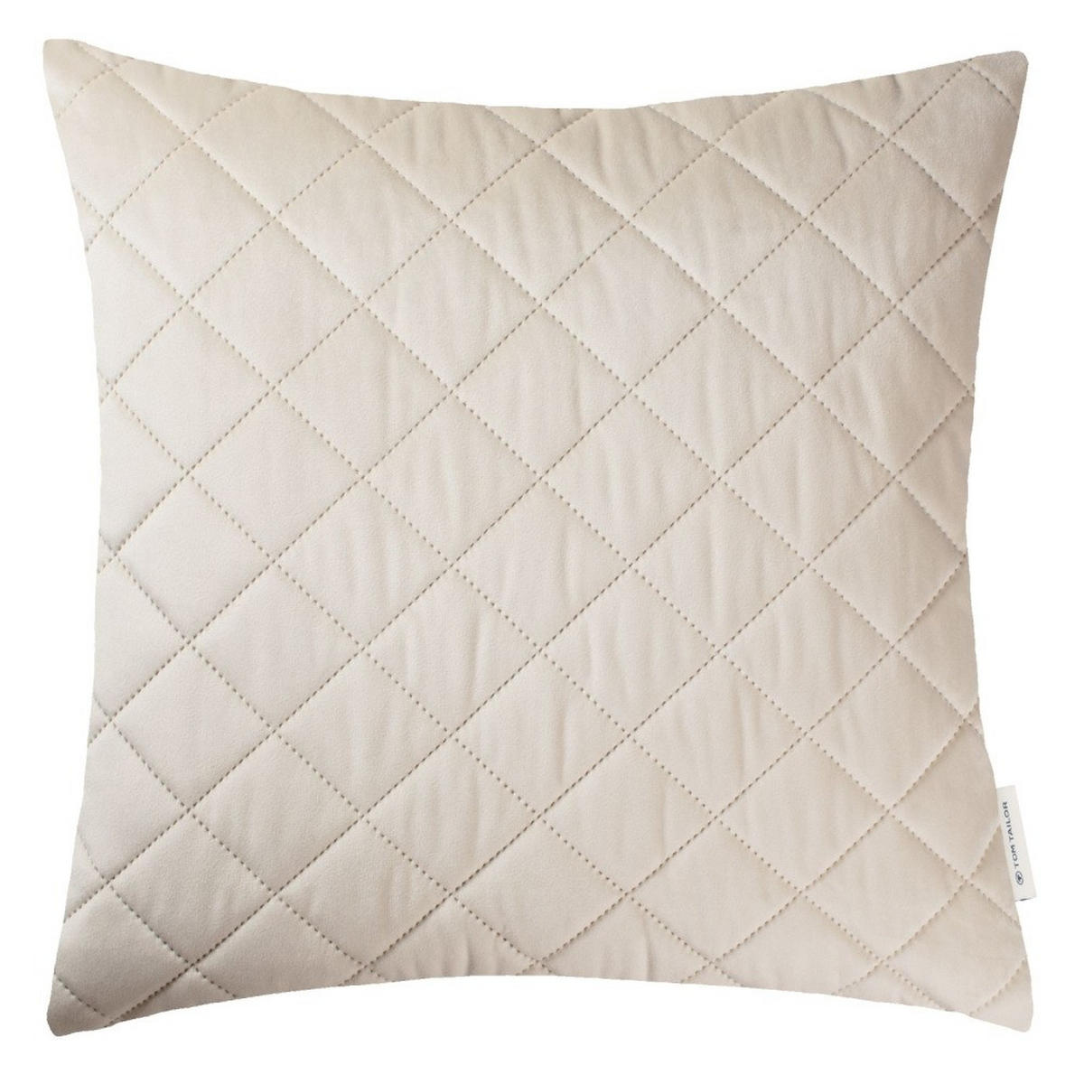 ZIERKISSENHÜLLE FrenchVelvet Quilt beige 45x45cm - Beige, Textil (45/45cm) - Tom Tailor