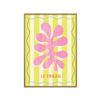 POSTER mit Rahmen Melissa Donne - Le Corail Lemon/Cream - Eichefarben/Multicolor, Holz/Papier (30/40cm) - Poster&Frame