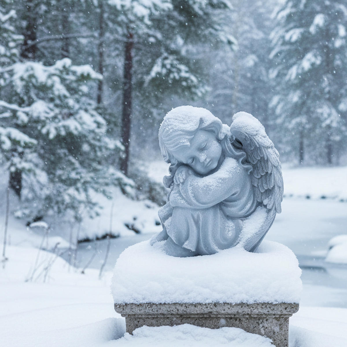 ANGEL - siva, umetna masa (24/24/15cm) - Relaxdays