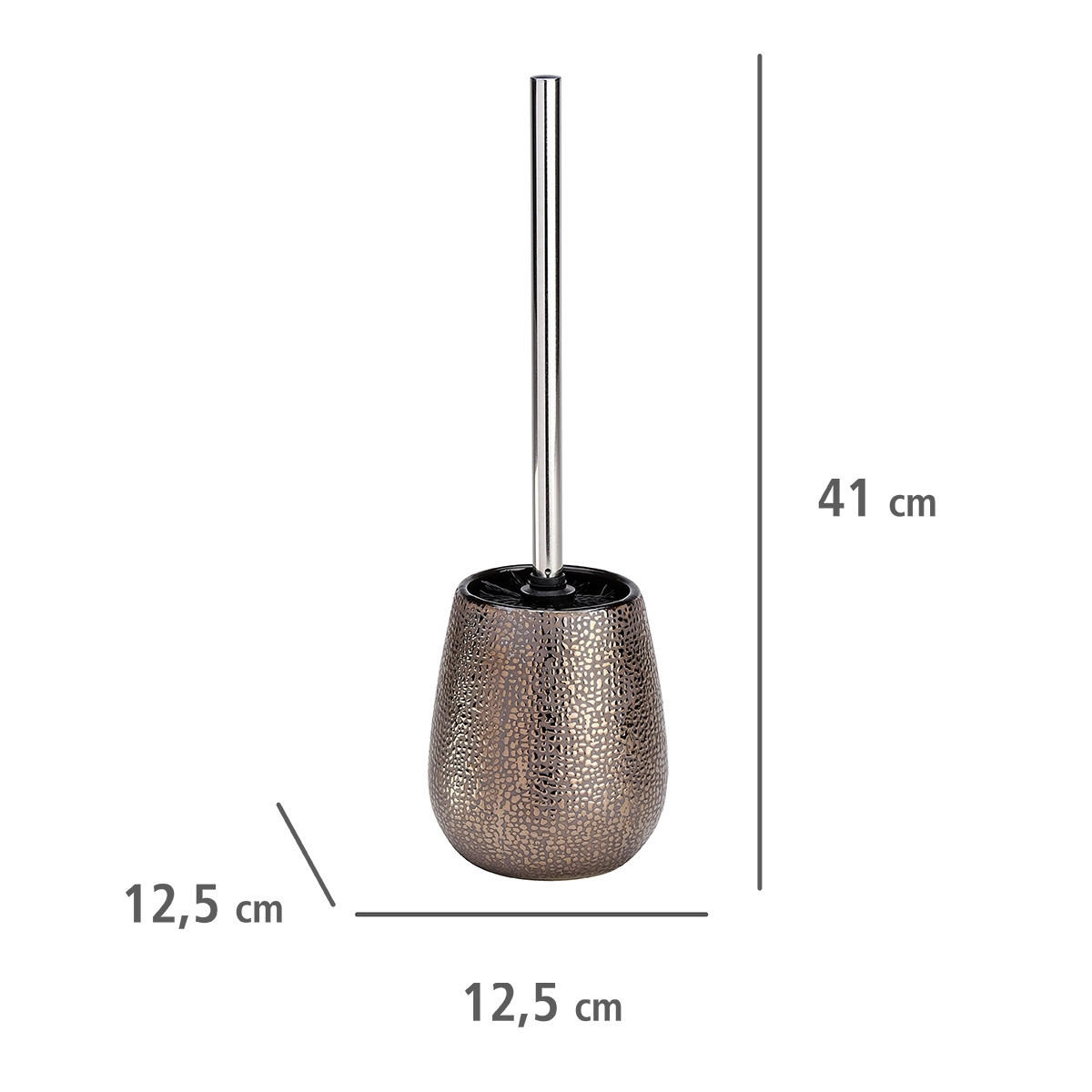 BÜRSTENBEHÄLTER Marrakesh 13/13/41 cm - Braun, Keramik (13/41/13cm) - Wenko