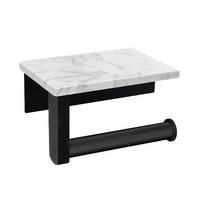 TOILETTENPAPIERHALTER Edelstahl mit Ablage - Multicolor, Metall (10/10/17cm) - Intirilife