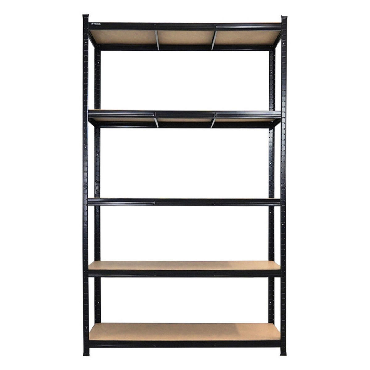 SCHWERLASTREGAL Giant Ragnar 2er-Set 200x120x50cm 5 MDF-Platten-Ebenen Fachlast 175kg Schwarz - Schwarz, Metall (120/200/50cm) - PROREGAL