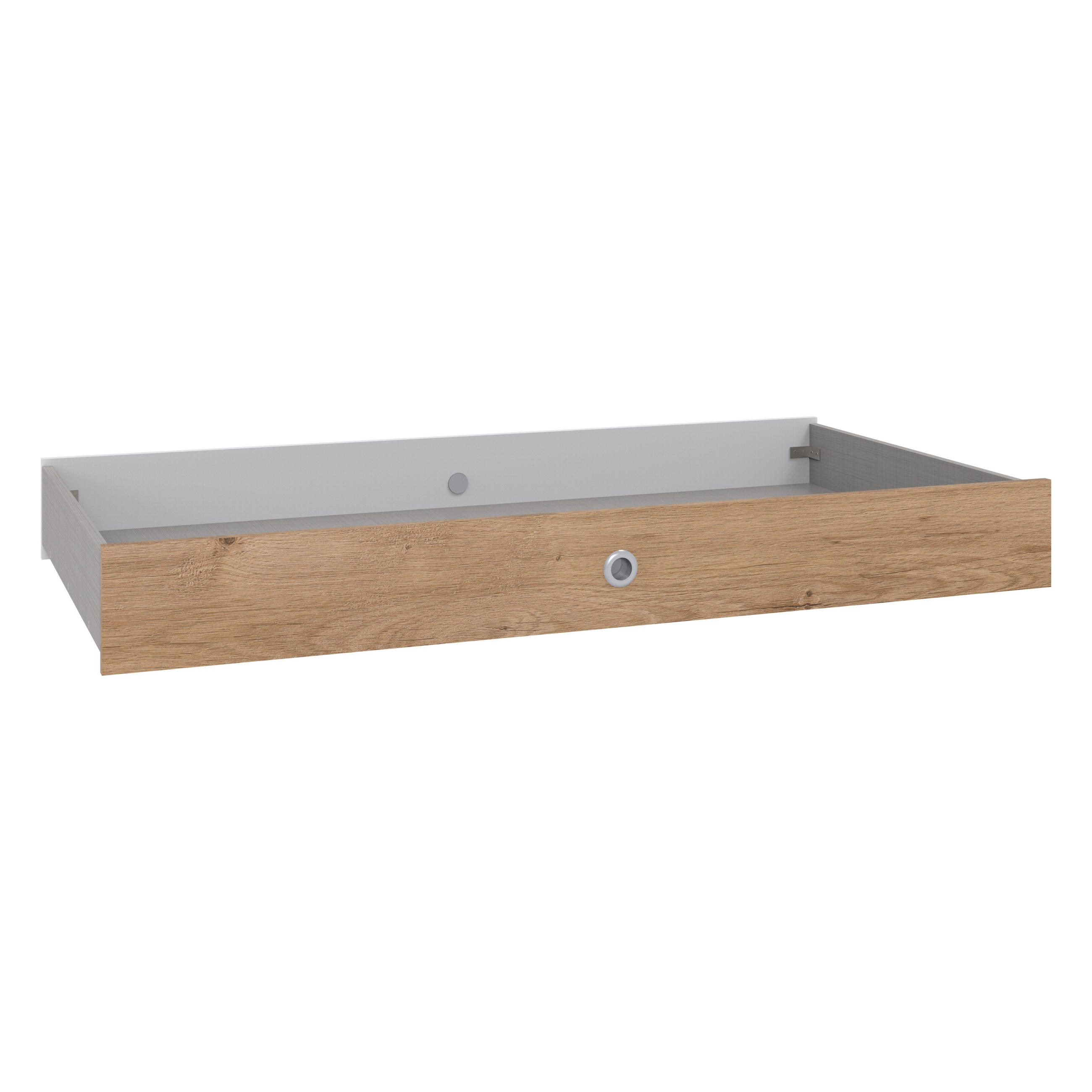 luma-home ZÁSUVKOVÁ SKŘÍŇKA K DĚTSKÉ POSTÝLCE B137/V17/H71 cm, ladící k dětskému pokoji v provedení bílá a dub (22811, 22812, 22813) / 22814-02