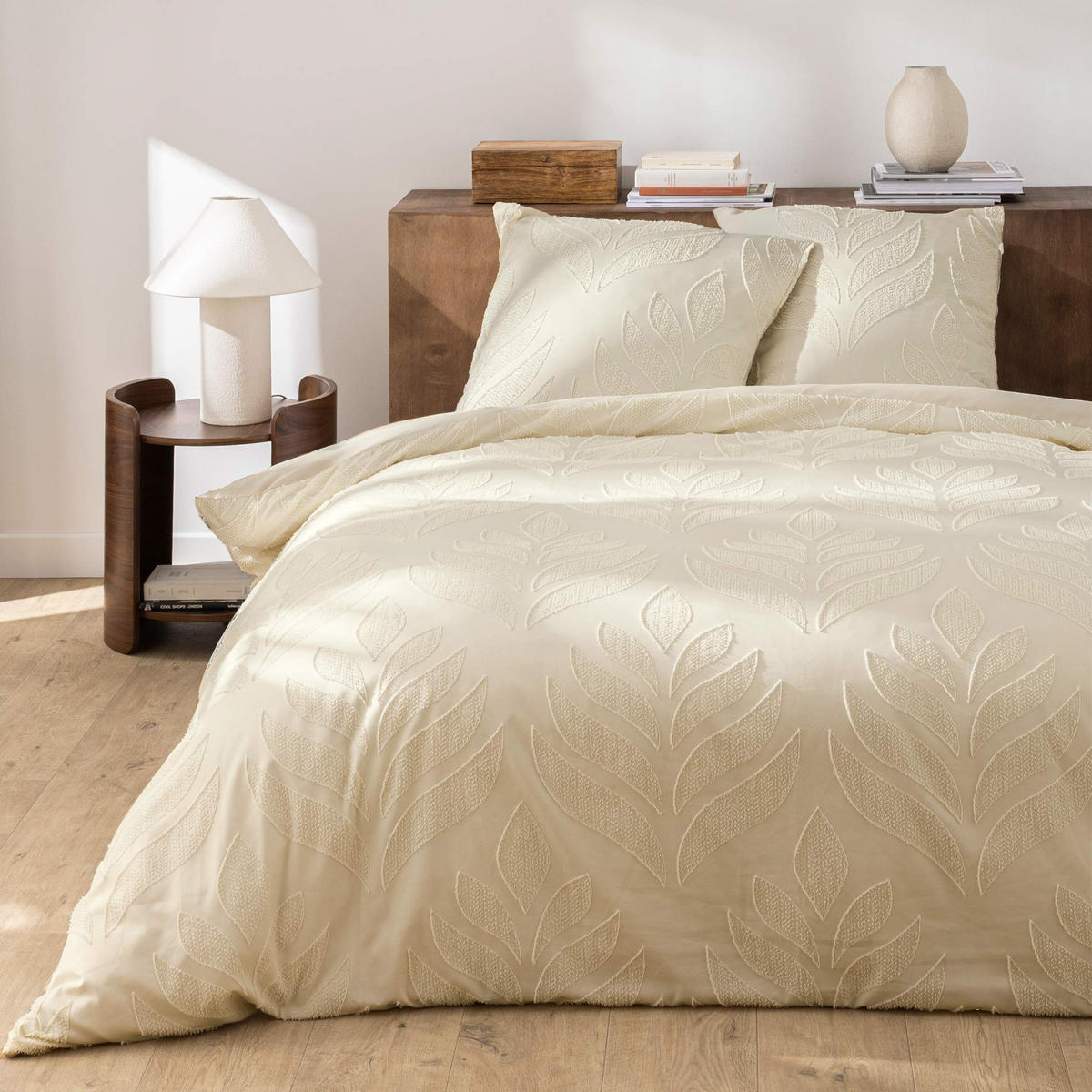 BETTWÄSCHE-SET mit Tufting 3-teilig Calita 240/220 cm - Weiß, Textil (220/240cm) - Douceur d´intérieur