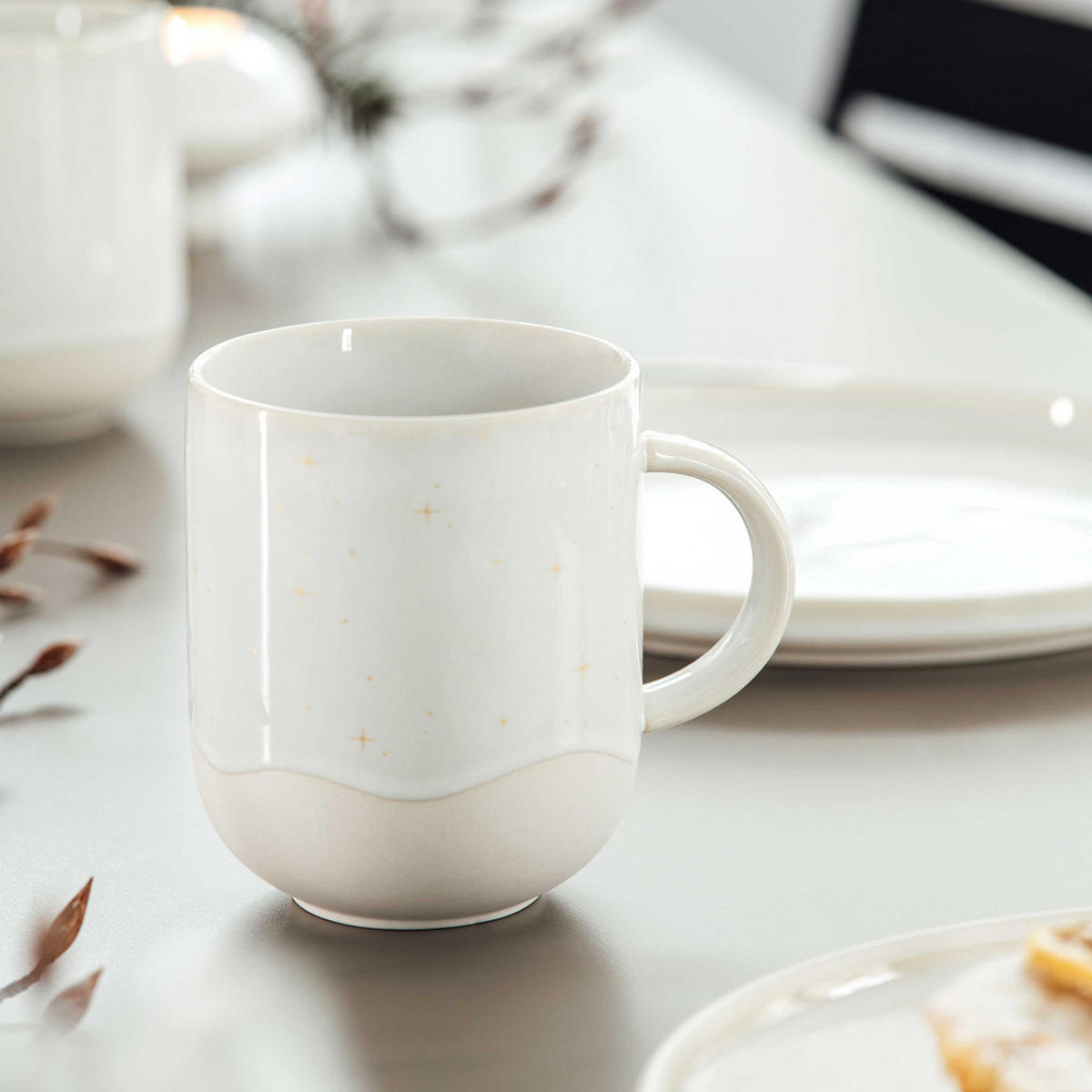 HENKELBECHER Winter Glow beige 360 ml - Beige, Keramik (0.36L) - like.Villeroy & Boch