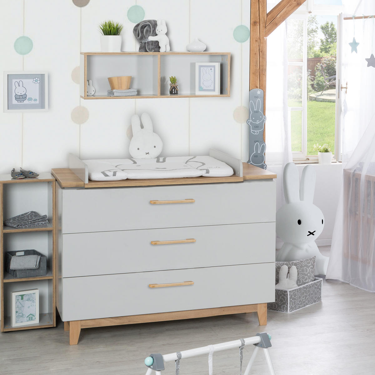 WICKELKOMMODE Caro - Grau, Holzwerkstoff (117/104/78cm) - Roba