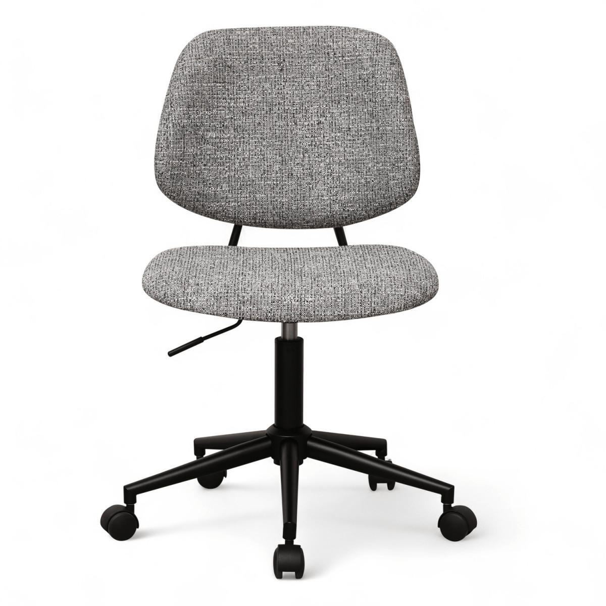 DREHSTUHL höhenverstellbar in Webstoff Grau - Schwarz/Grau, Textil/Metall (60/82/57cm) - Furnhouse