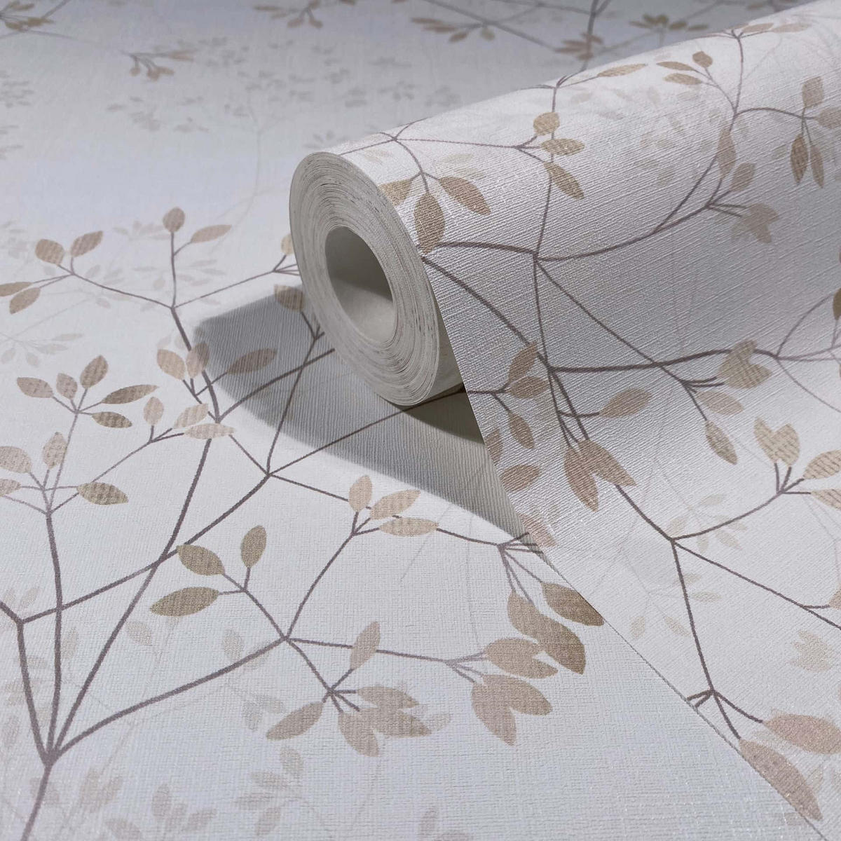 VLIESTAPETE Floral Tapete weiß, beige - Beige/Weiß, Papier (53/1005cm) - marburg