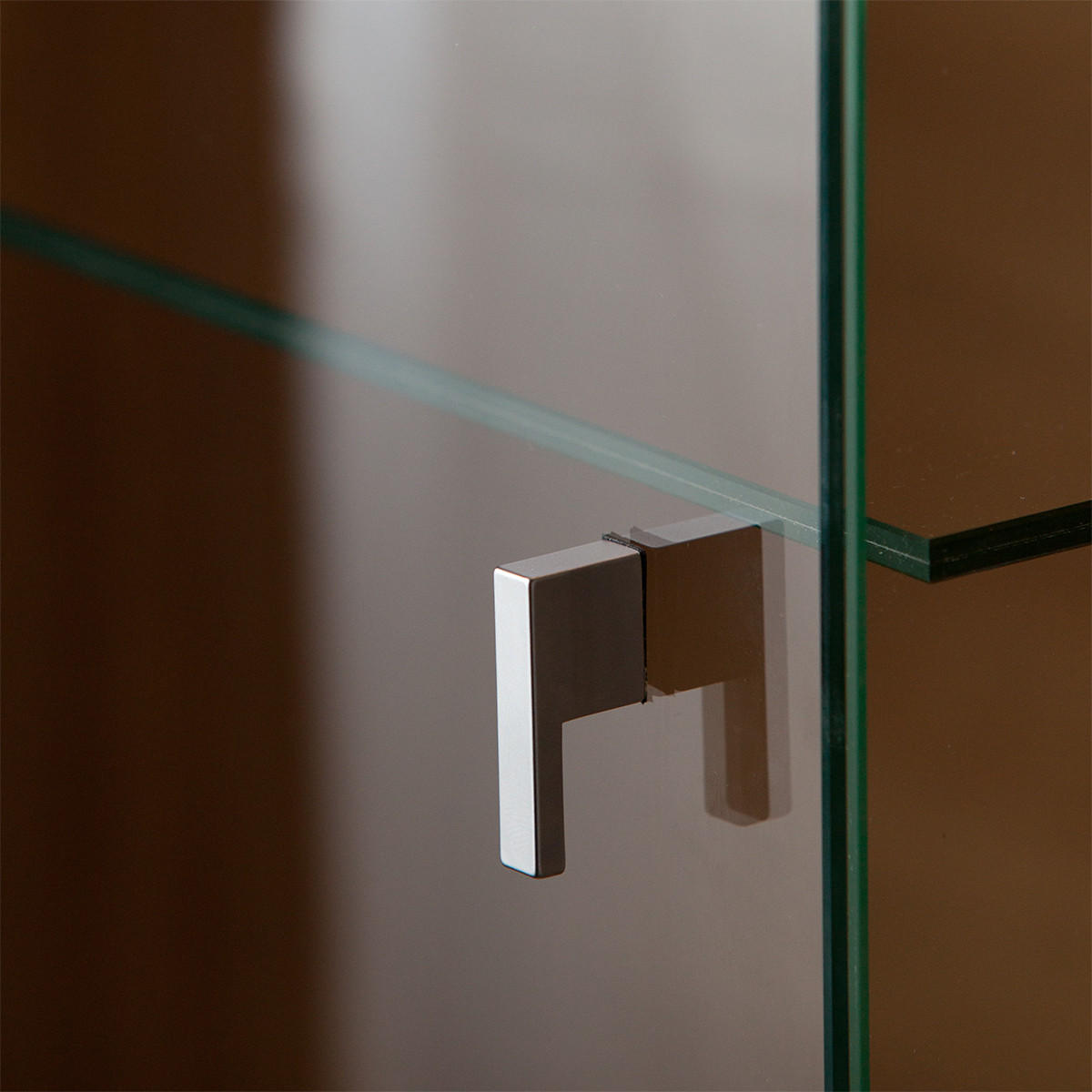 VITRÍNA Teo Bílá a dřevo - bílá, kompozitní dřevo (64/197/43cm) - Petits-meubles