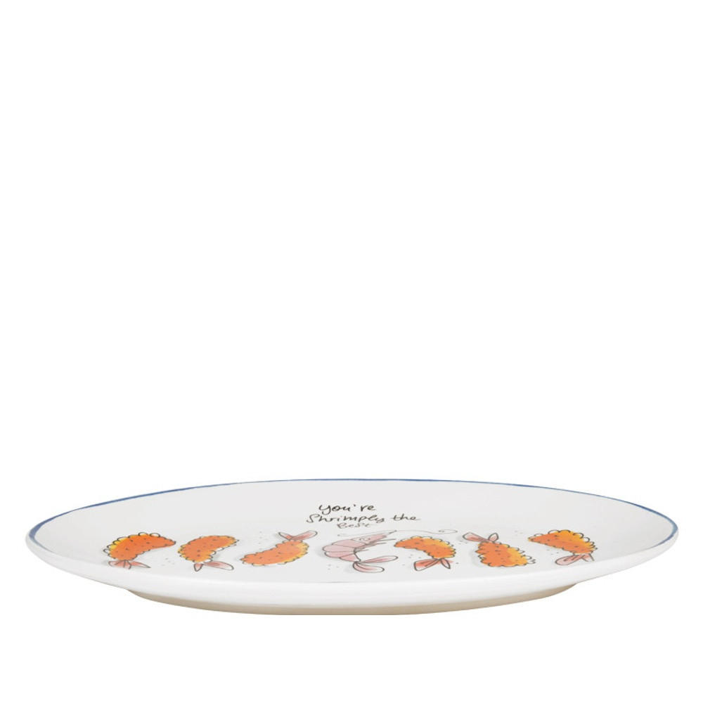 TELLER You're Shrimply The Best in Bunt - 27cm - Multicolor, Keramik (27/19.4/2.1cm) - Blond Amsterdam
