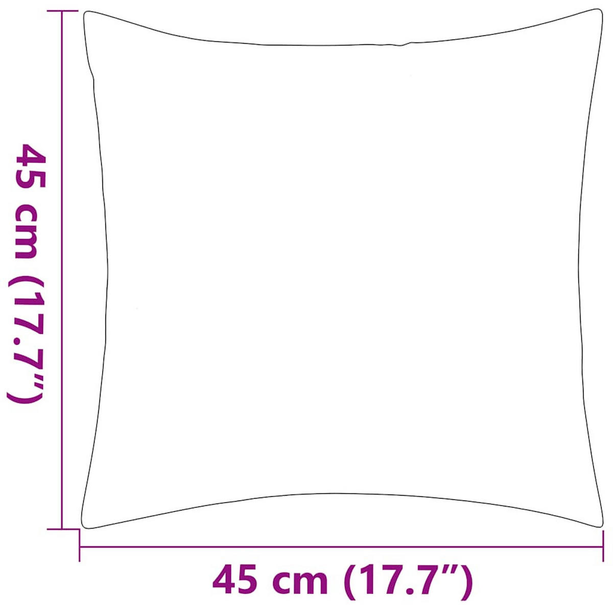 GARTENKISSEN 2er set 45/45 Cm Grau - Dunkelgrau, Textil (45/45cm) - vidaXL