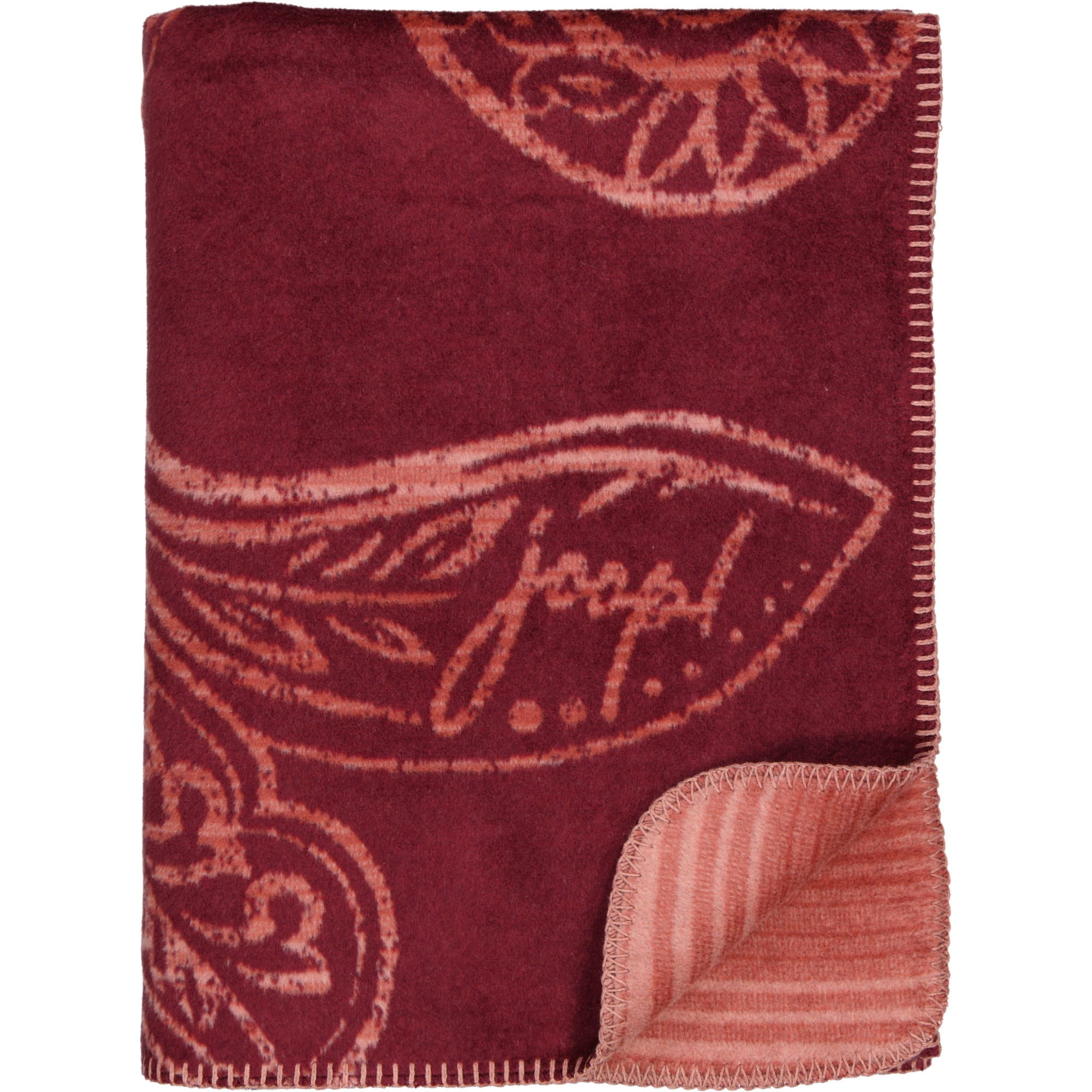 WOHNDECKEN PAISLEY ROUGE - Rot, Textil (150/200cm) - Joop!