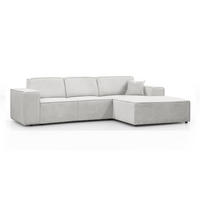 ECKSOFA ohne Schlaffunktion Pedro L beige rechts - Beige/Schwarz, Kunststoff/Textil (267/170cm) - Beautysofa