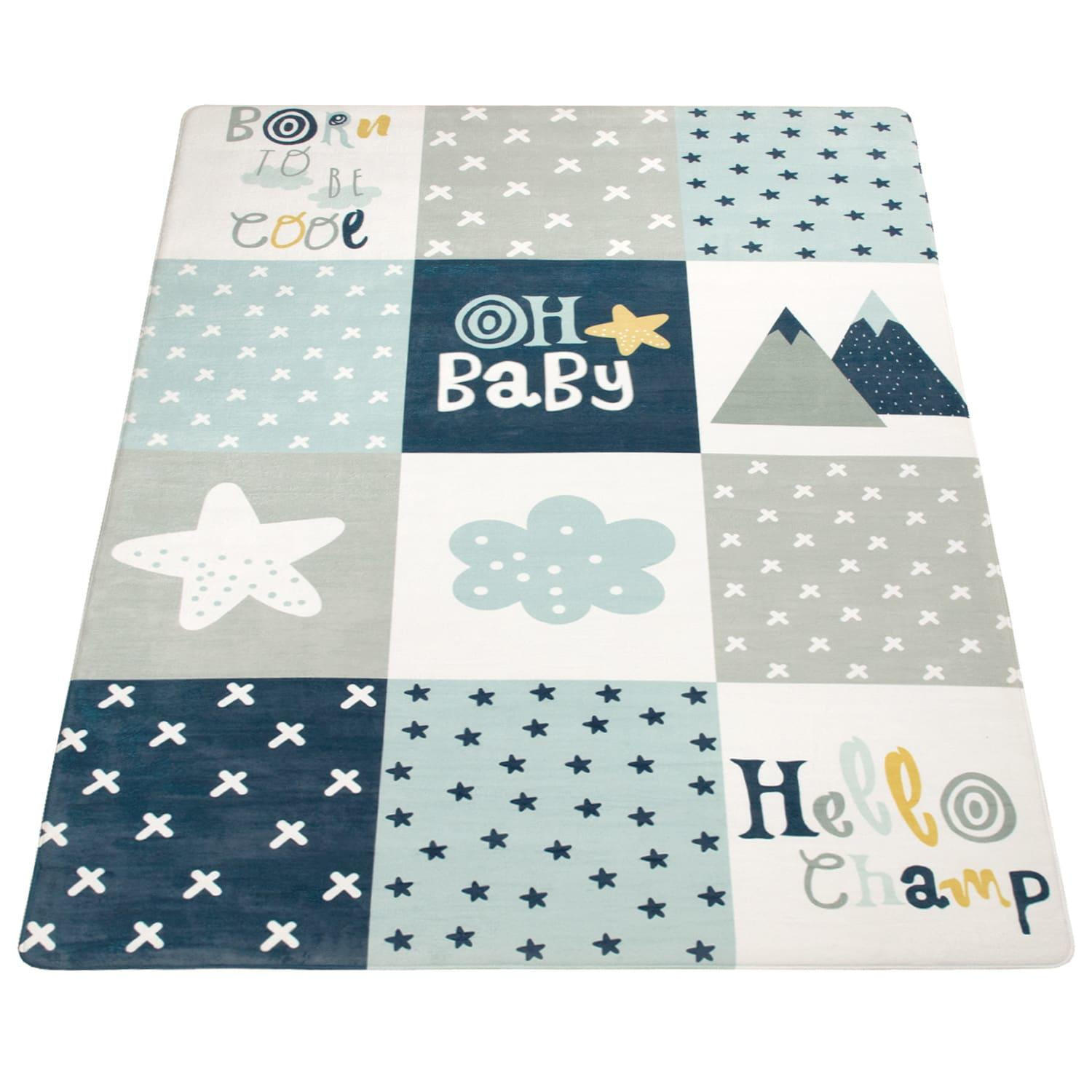 KINDERTEPPICH CHICOS 554 BLAU 80X150 - Blau, Kunststoff (80/150cm) - Paco Home