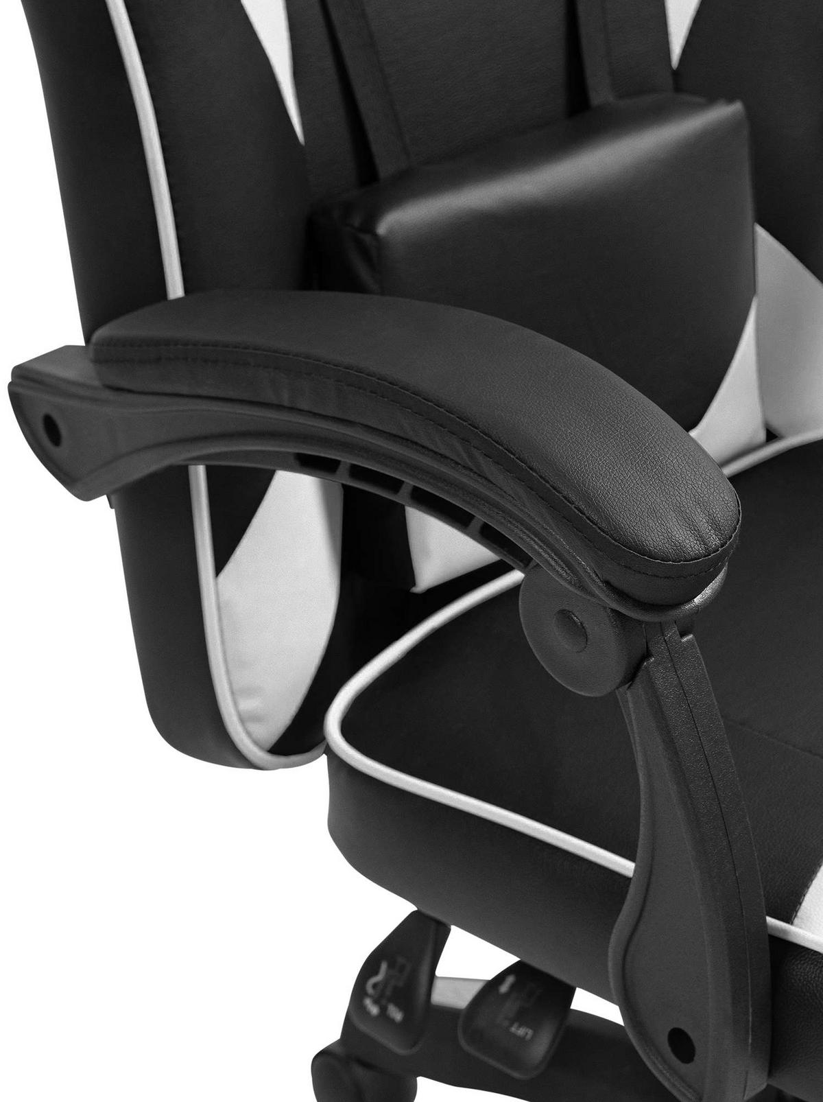 BÜROSTUHL Calyx Kunstleder schwarz/weiß - Schwarz, Metall (60/121/59cm) - TPFLiving