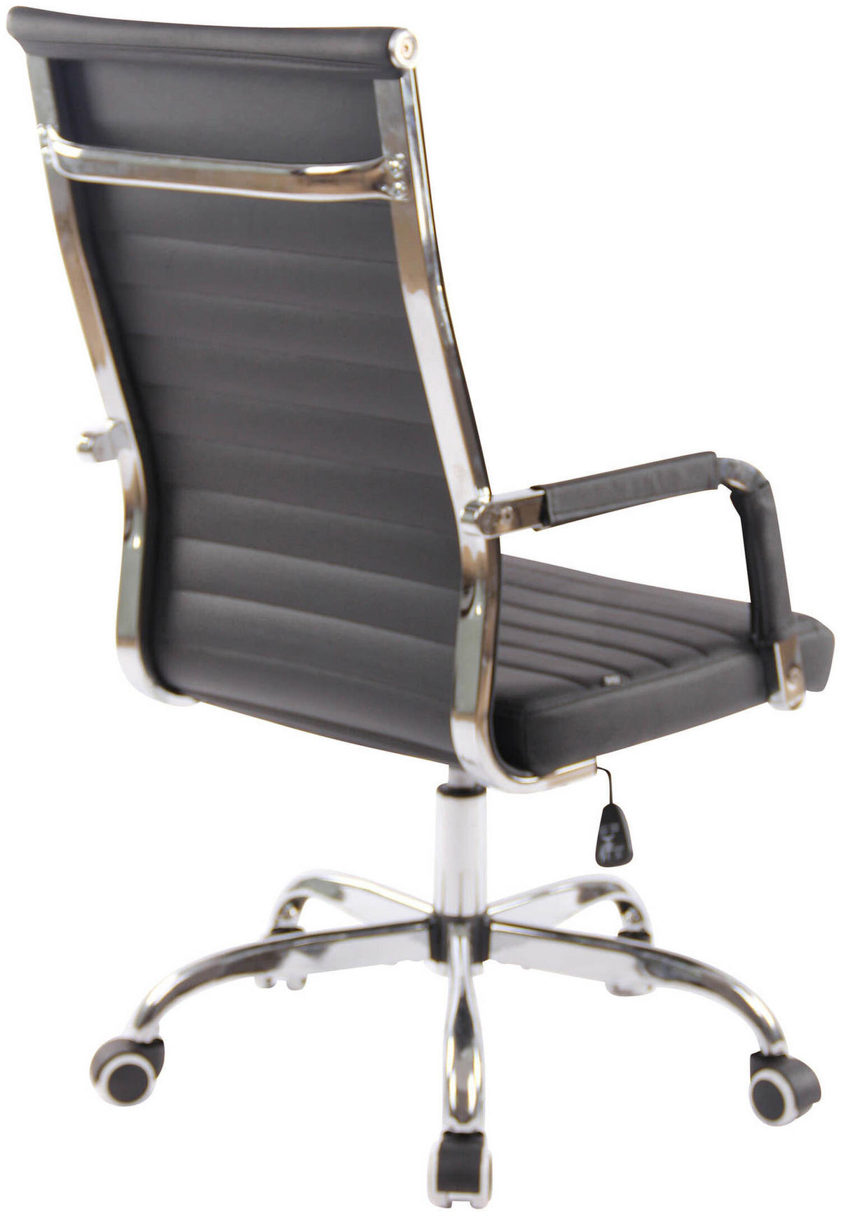 BÜROSTUHL Amadeus, Kunstleder Schwarz - Schwarz, Textil/Metall (51/106/63cm) - TPFLiving