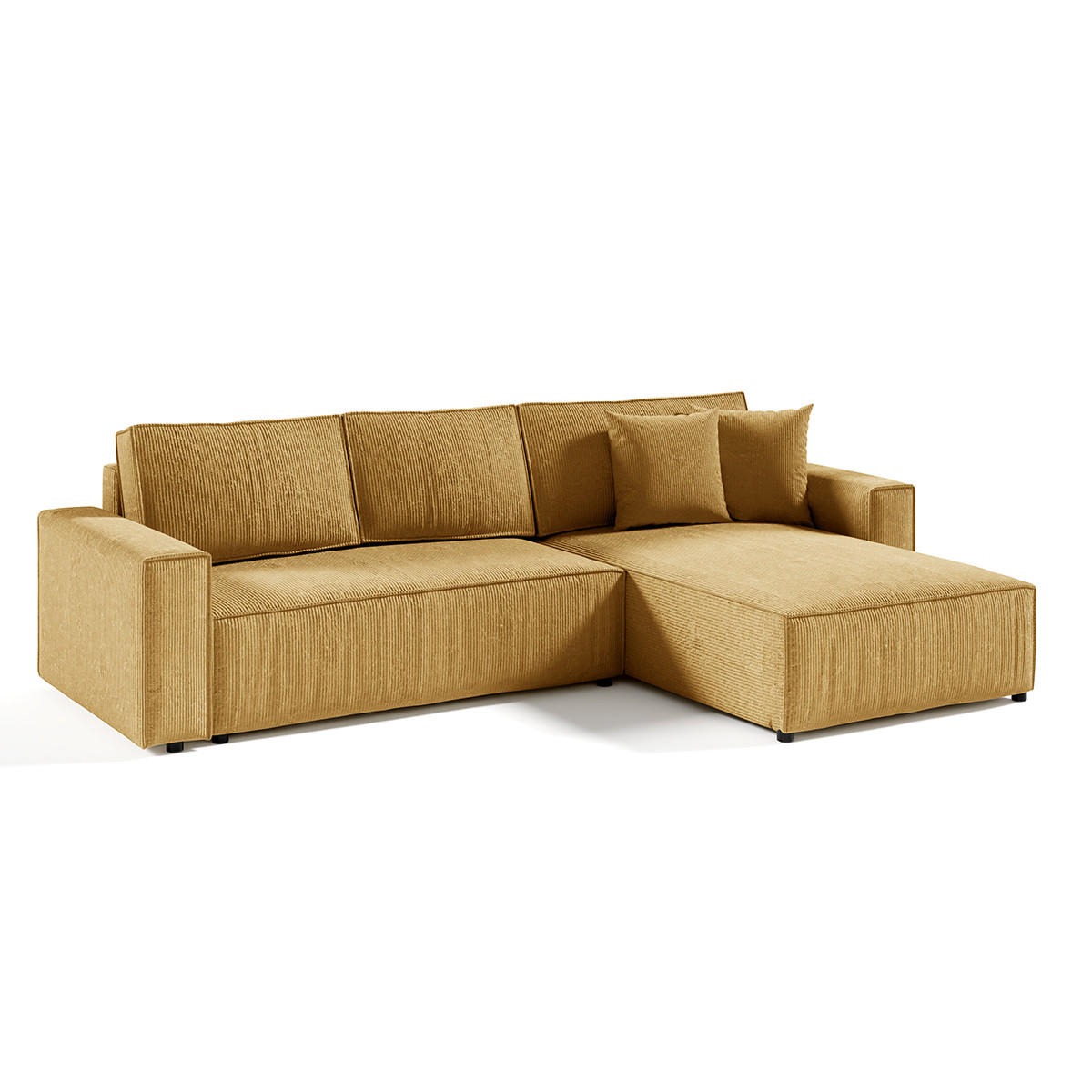ECKSOFA Isaac 4 Sitzplätze Gelb - Gelb, Holzwerkstoff (294/185cm) - Petits-meubles