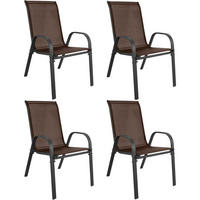 GARTENSTUHL set aus 4 stücken - Braun, Metall (56/91/54cm) - A2A Home