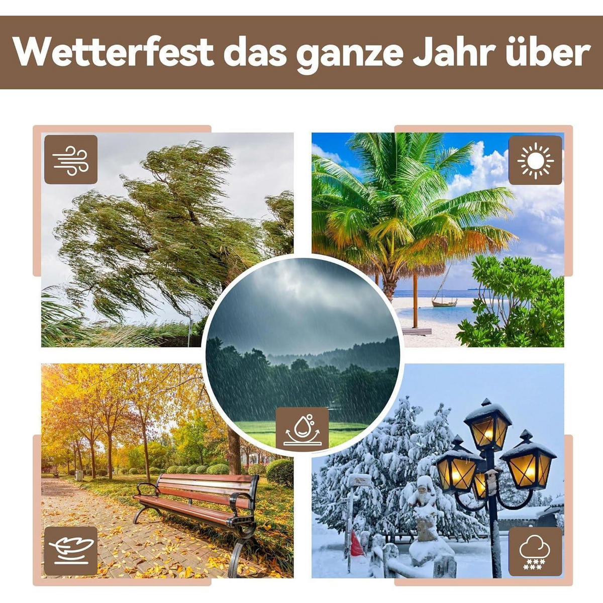 ABDECKPLANE 6 x 8 m wasserdicht reißfest UV-beständig beige 210g/m² - Beige, Kunststoff (800/600/1cm)