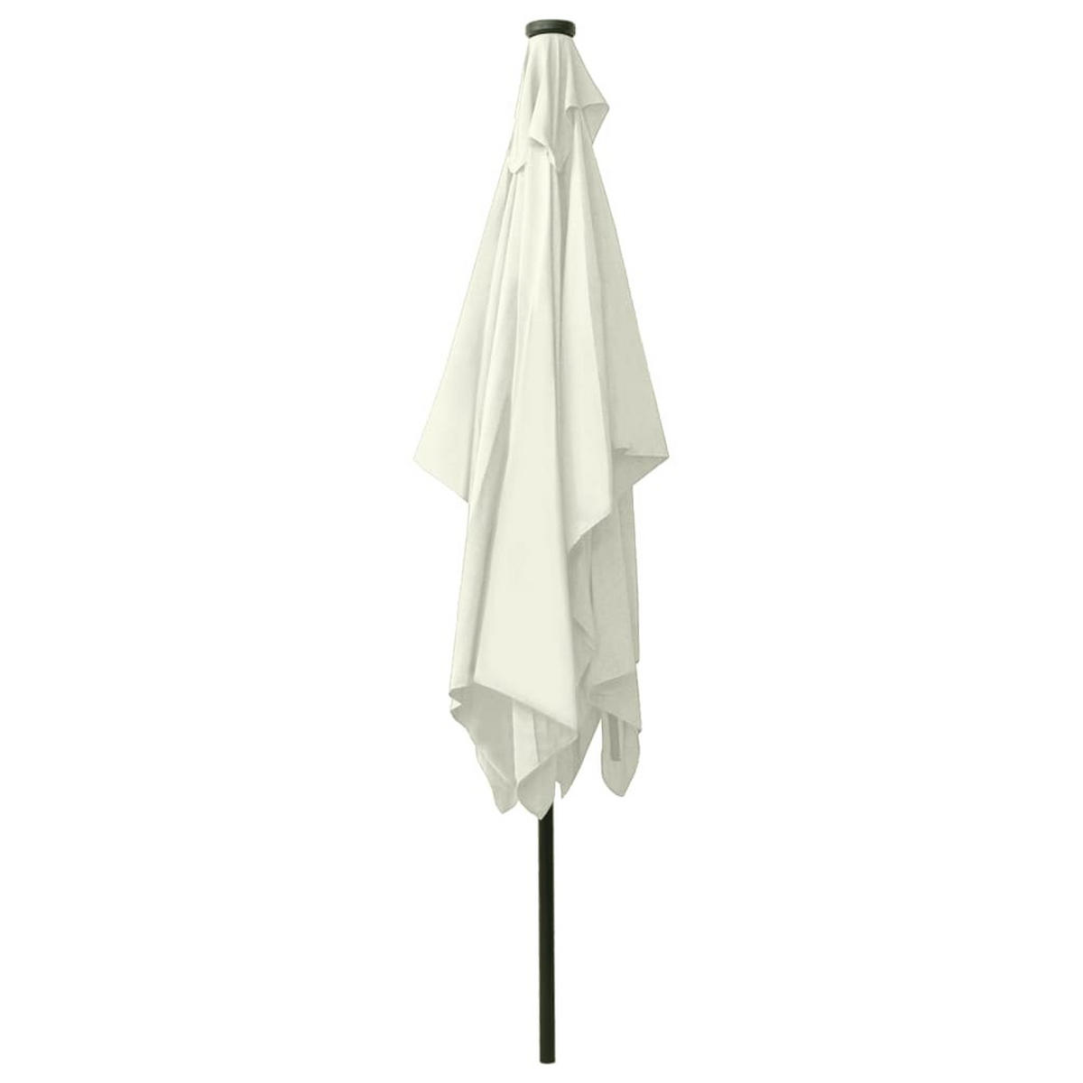 SONNENSCHIRM Mit Leds Und Stahl-Mast SandWeiß 2/3 M - Sandfarben, Textil (200/300cm) - vidaXL