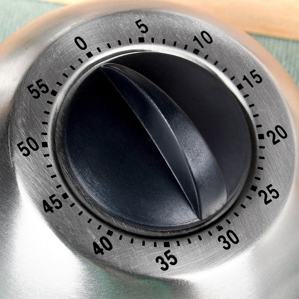 KÜCHENTIMER Silber Schwarz - Silberfarben, Metall (9.5/5/9.5cm) - Orion 