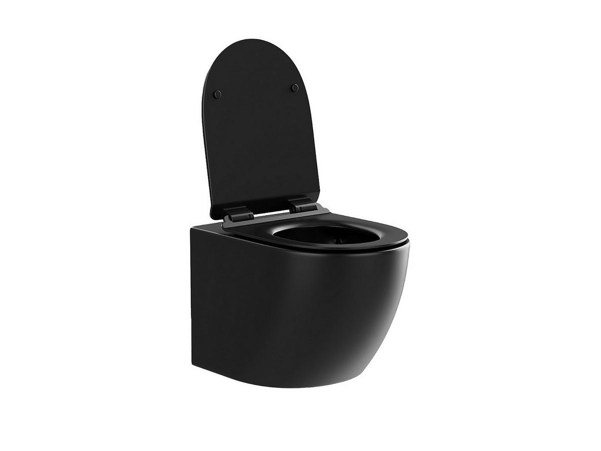 HÄNGE WC - 36 cm x 53.5 cm - keramik - schwarz Javoine - Schwarz, Keramik (36/36/53.5cm) - Vente-Unique