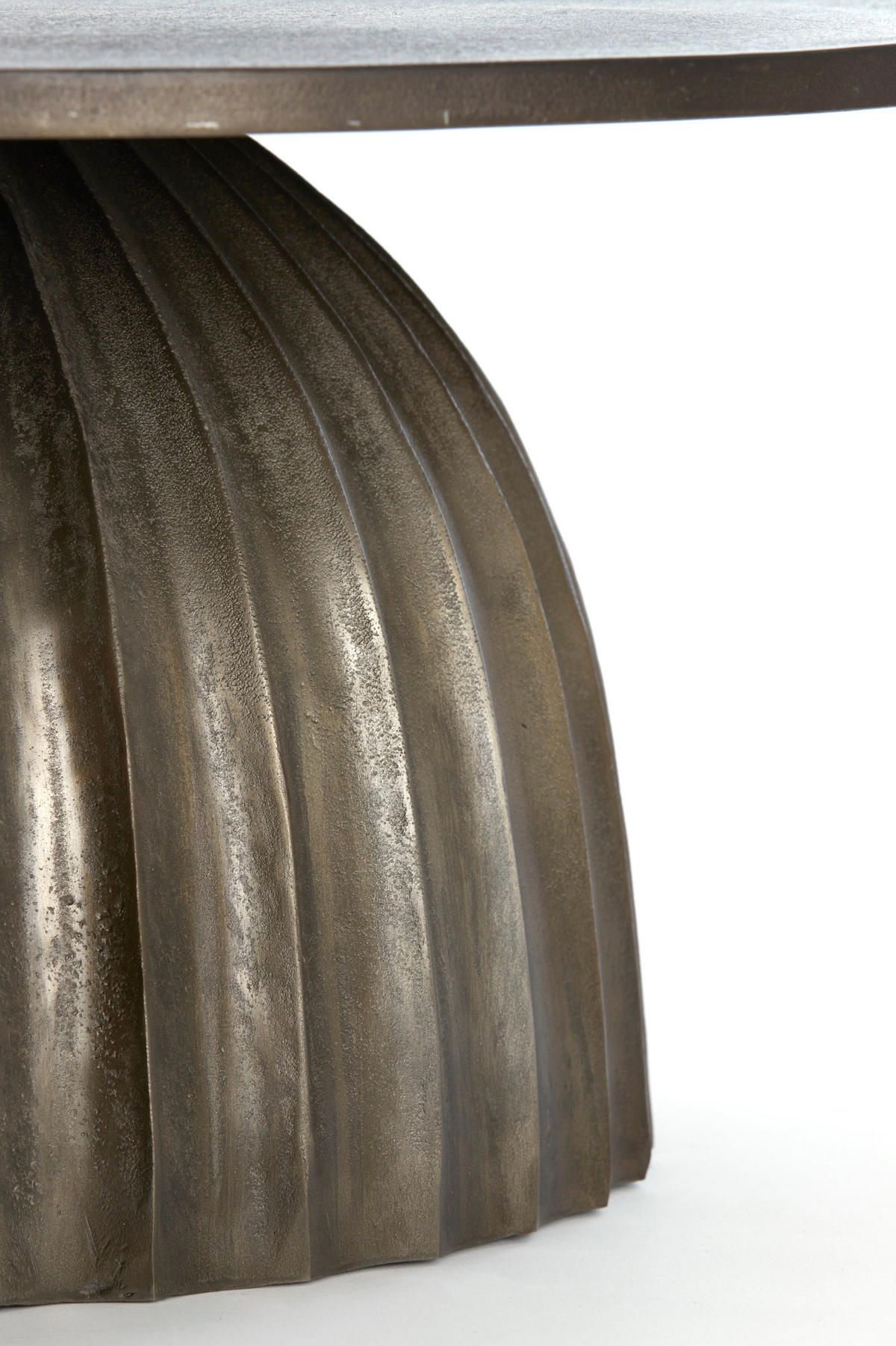BEISTELLTISCH Veglia Braun Ø70/33,5 cm - Dunkelbraun, Metall (70/70/33.5cm) - Light & Living
