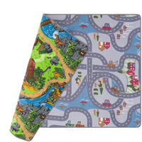 STRASSENTEPPICH BEIDSEITIG STRASSENLANDSCHAFTEN - Grau, Textil (133/133cm) - Snapstyle