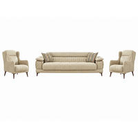 SITZGARNITUR Baoshi, Beige Stellvariante 3+1+1 - Beige, Holz/Holzwerkstoff (240/80/95cm)