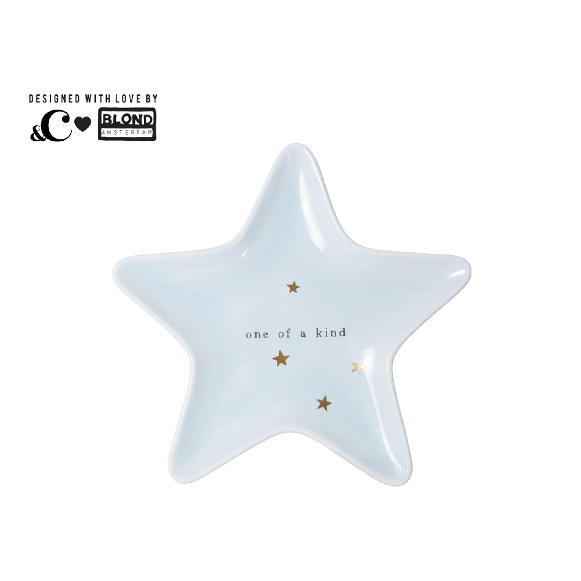 TELLER Einzigartig in Blau - 17cm - Blau, Keramik (0.1/0.1/0.1cm) - Blond Amsterdam