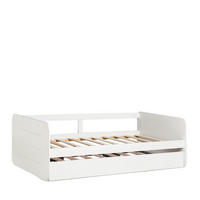 ROLLBETTEN Inari Weiß 195 cm x 60 cm - Weiß, Holzwerkstoff - Klast Home