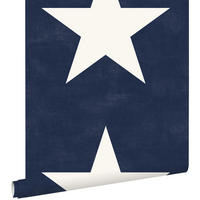 TAPETE Sterne 53 cm x 10.05 m - Blau, Papier (53/0.1cm) - ESTAhome