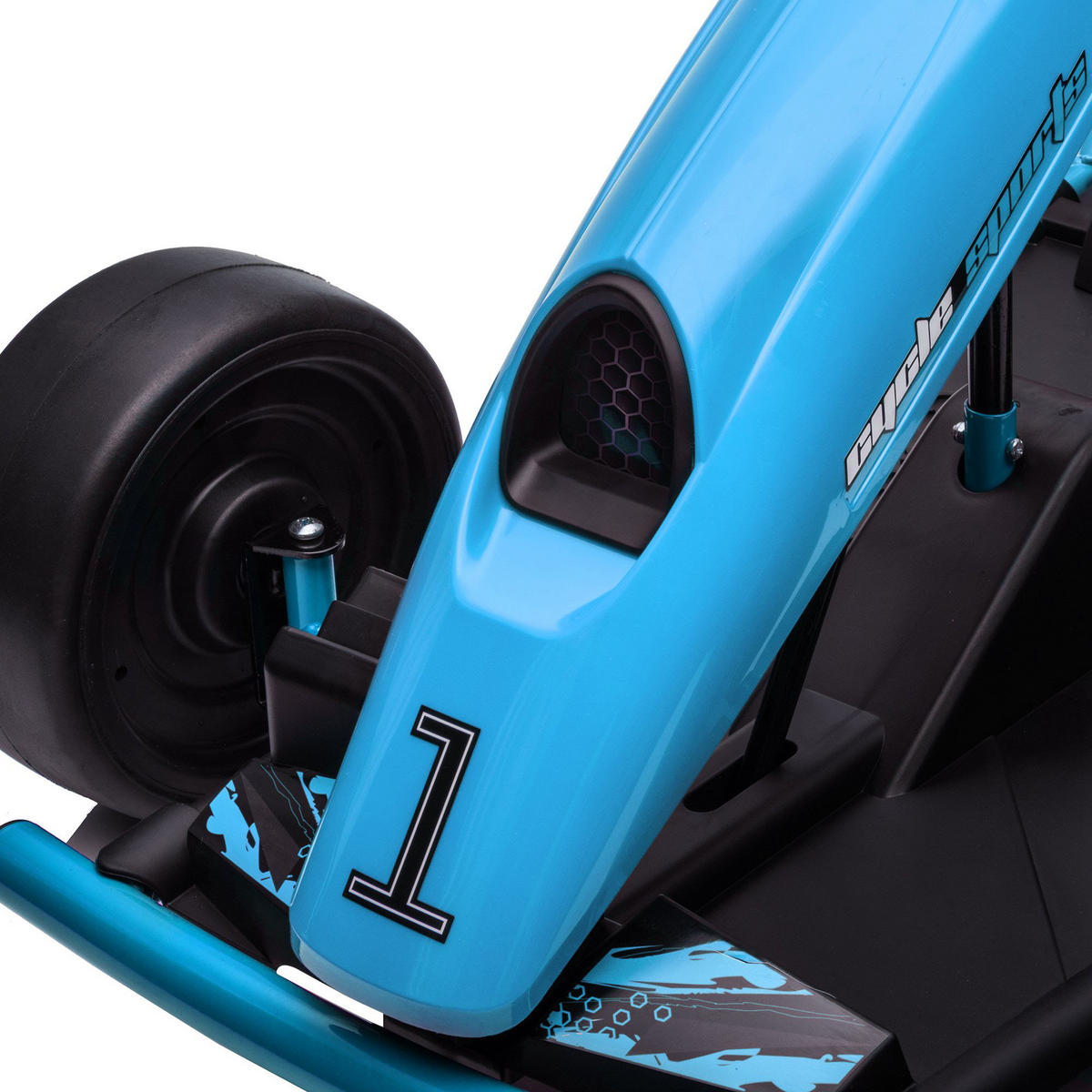 ELEKTRO-GOKART DE-06185 mit Drift-Funktion und Sicherheitsgurt Blau/Schwarz - Blau, Kunststoff/Metall (115/77/54cm) - ComfortXL