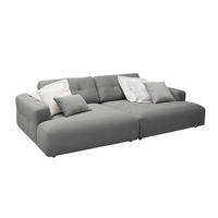 BIG SOFA MIKA Anthrazit Cord - Anthrazit/Schwarz, Kunststoff/Textil (300/86/167cm) - KAWOLA