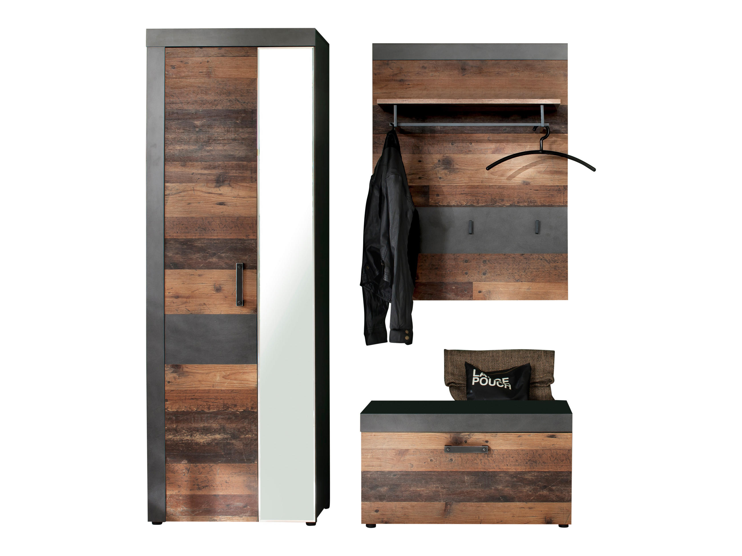 GARDEROBE Braun - Braun, Holzwerkstoff (160/192/37cm) - ebuy24