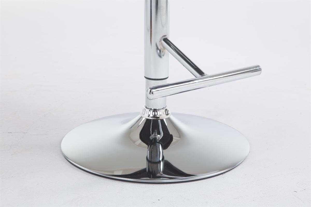 BARHOCKER Sutun Stoff Grau Silber - Grau, Textil/Metall (60/93/56cm) - DELUKE