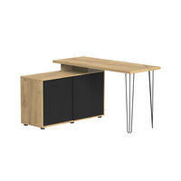 ROHOVÝ PSACÍ STŮL Notivo Černá - černá, kompozitní dřevo (55/135/77cm) - Vicco