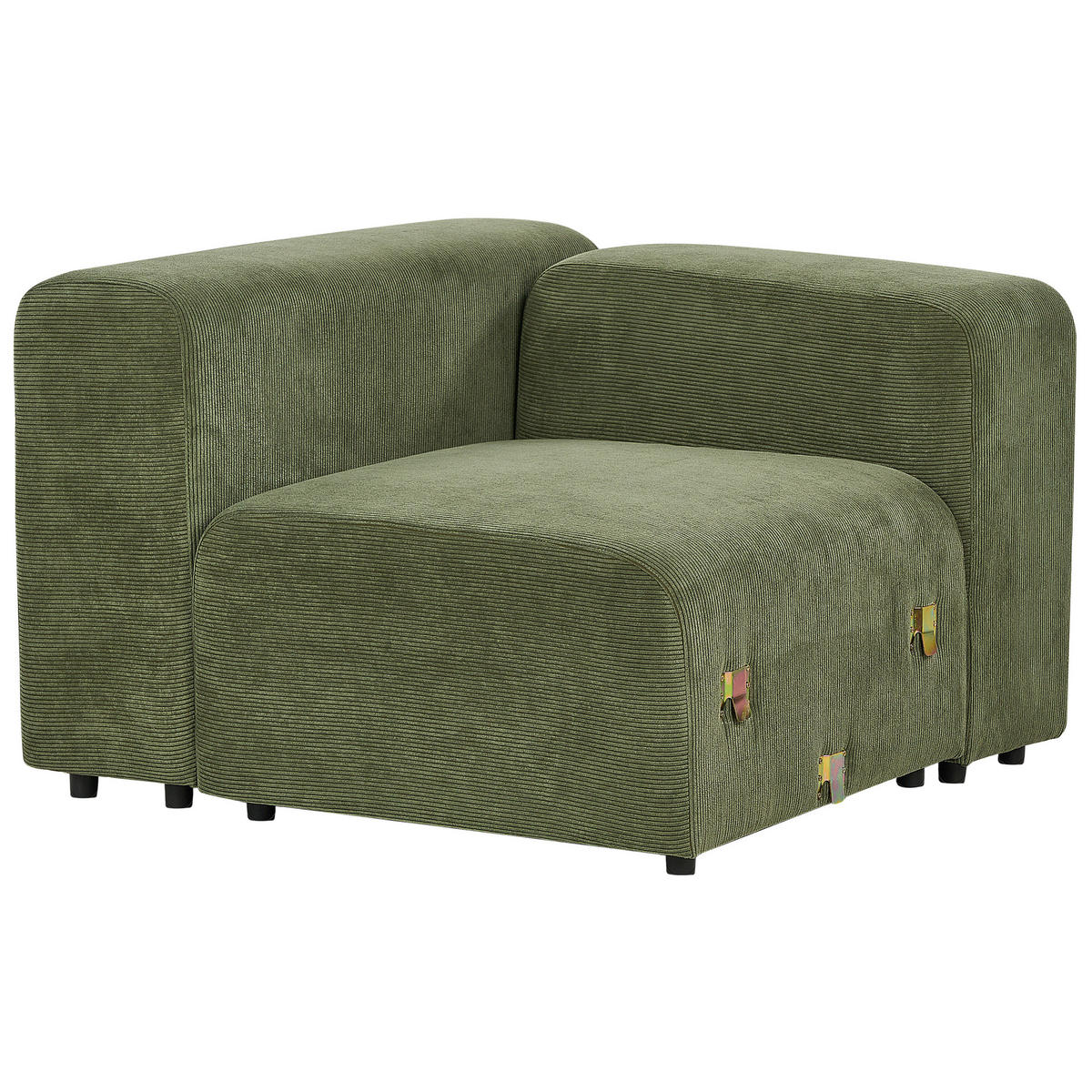 2-SITZER-SOFA Cord grün Falsterbo - Grün, Textil (204/70/105cm) - Beliani