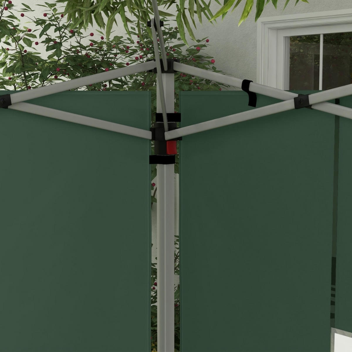 PAVILLON SEITENWÄNDE 2er Set 3x3 3x4 m Fenster grün - Grün, Kunststoff (1/195/295cm) - Fortuna Lai