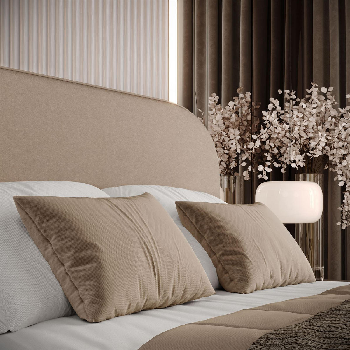 POLSTERBETT OLIMPIA mit Bettkasten 120x200, Castel 15 - Beige, Textil (120/200cm) - Lookway
