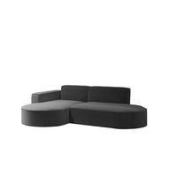 ECKSOFA Modernes L-förmiges Modena Studio Stoff Raven Graphit Links - Graphitfarben, Holz/Textil (165/236cm) - Kaiser Möbel